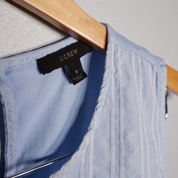 J Crew blue peplum tank top - Picture 6 of 11